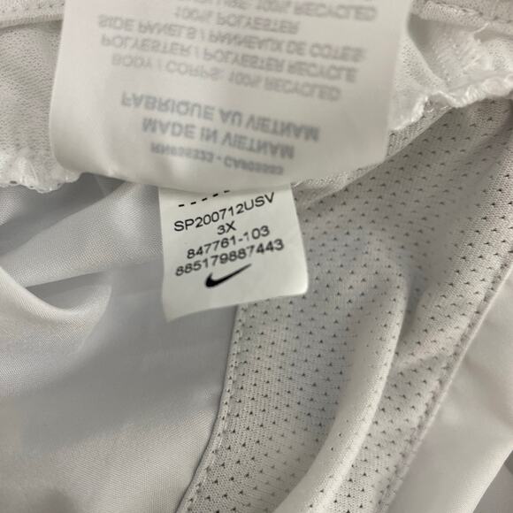 Nike Women White Dri-Fit Athletic Running Shorts Drawstring Lined Curvy 3X - Picture 5 of 6